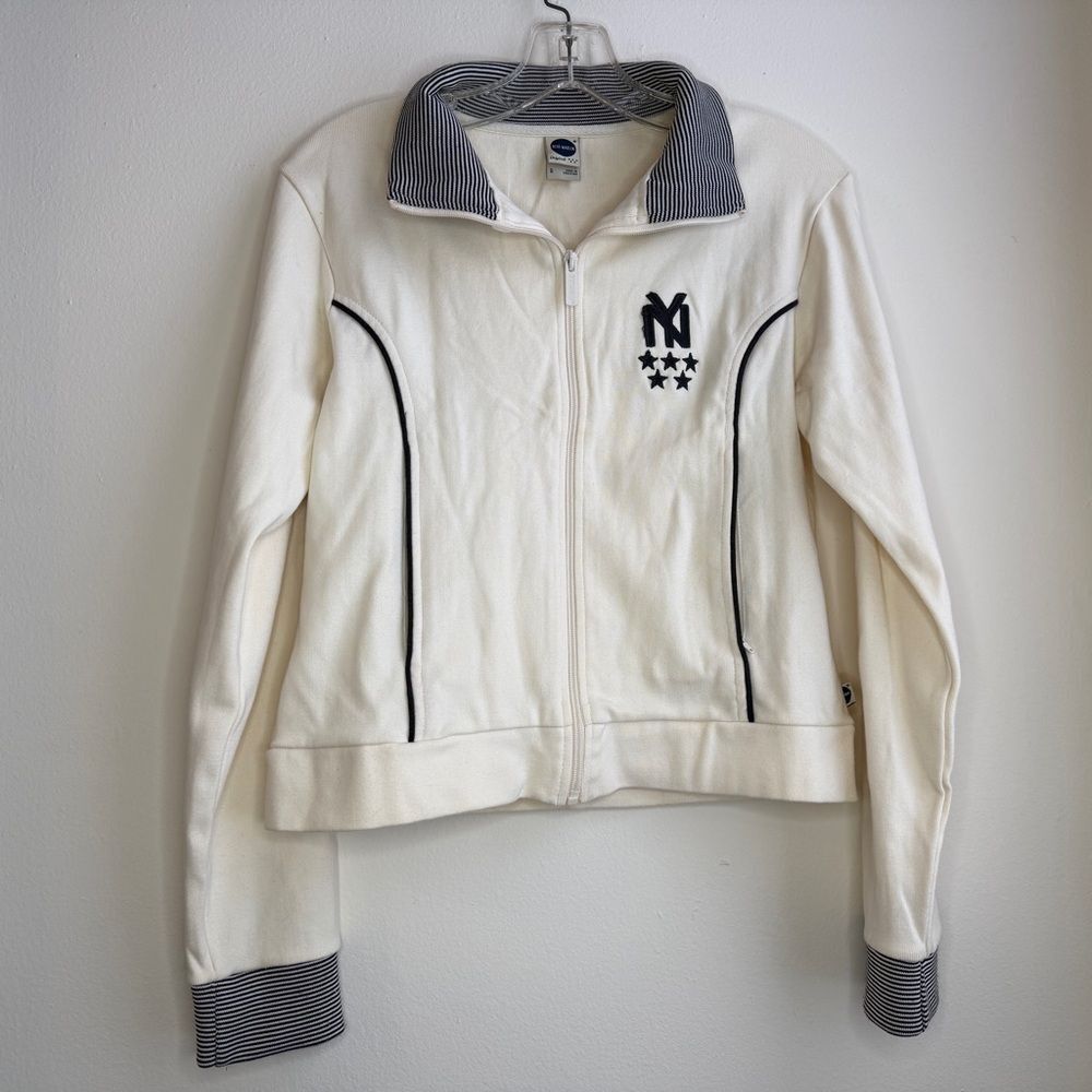 Y2K Blue Marlin NY Track Zip Up Sweatshirt Jacket Sz S